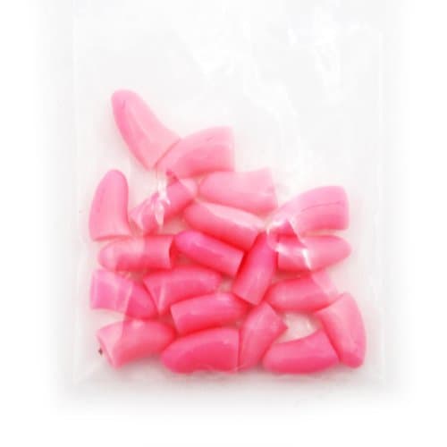 DEDC 20pcs Soft Cat Pet Nail Caps Claw Control Paws off + Adhesive Glue Size M Light Pink
