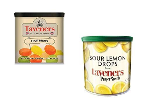 Sour Lemon Drops and Fruit Drops 2 Tin Bundle (2 x 200 grams)