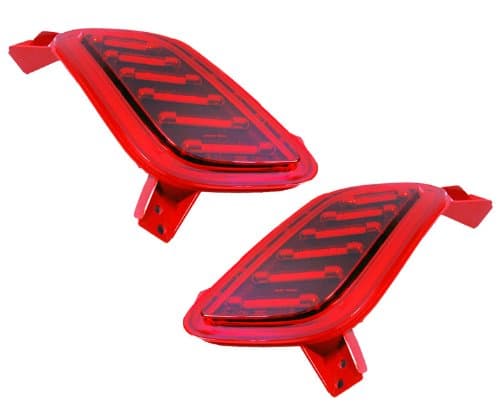 exLED LED Rear Bumper R5 Reflector Light Lamp Assembly 2-pc Set for 2011 2017 Hyundai Veloster