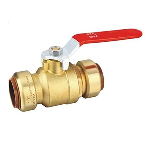3/4" Push Fit Ball Valve for Copper Pipe, PEX, CPVC and PE-RT,Made of Lead-free Dezincification Brass,Push to Connect Plumbing Fitting-1 Piece