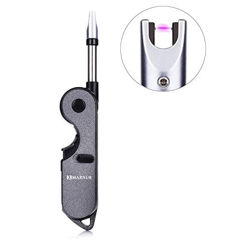 MARNUR Electric USB Arc Lighter Rechargeable Foldable Candle Lighters No Spark & Smell with Safety Lock and Auto Shut-Off for Kitchen Camping and Barbecue