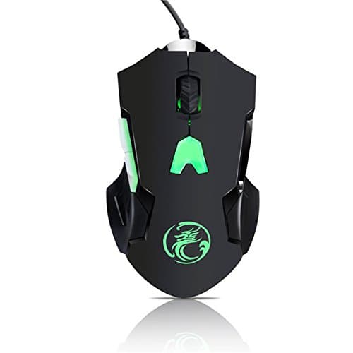 UHURU 2400 DPI Optical Wired Gaming Mouse Professional Ergonomic Game Design with 4 DPI, USB Port, Super Breathing Light