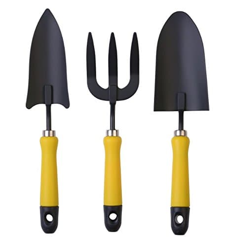 AORO Garde Tools Set - 3 Piece Ergonomic Handles Durable Garden Kit