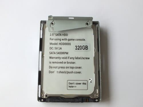 2.5in SATA Hard Disk Drive with HDD Super Slim Mounting Bracket for PS3 System CECH-400x Series (320G)