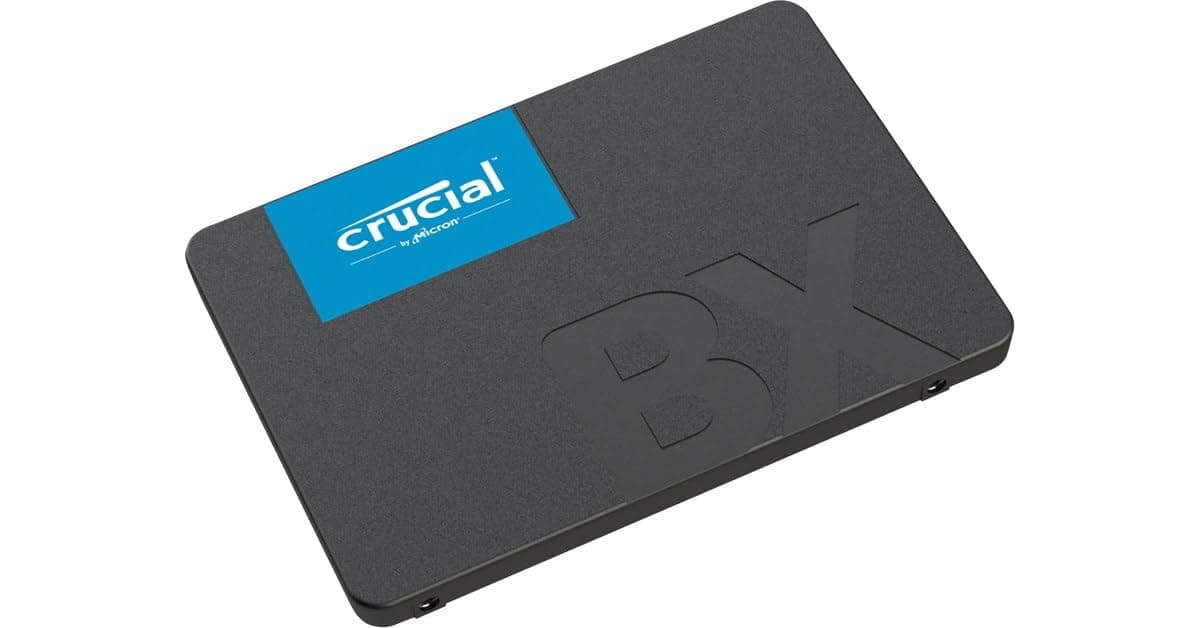 Crucial BX500 SSD 500GB 3D NAND SATA Internal Solid State Drive 2.5 inch black/blue- CT500BX500SSD1