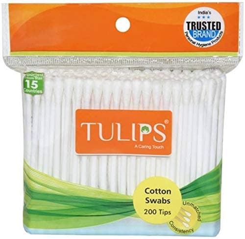Tulips Cotton Buds 100 Sticks 1 pack