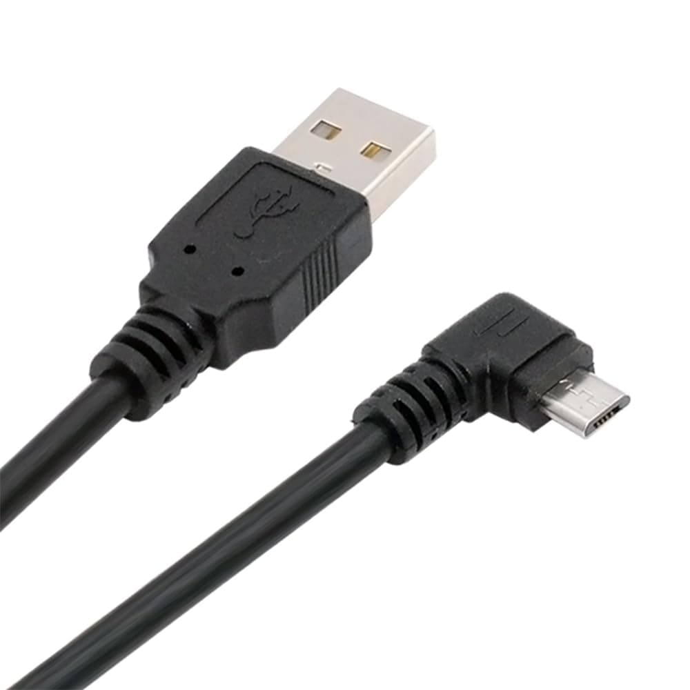 NFHK Left Angled 90 Degree Micro USB 5Pin to USB 2.0 Type-A Data Charge Cable for Phone Tablet Camera 50cm