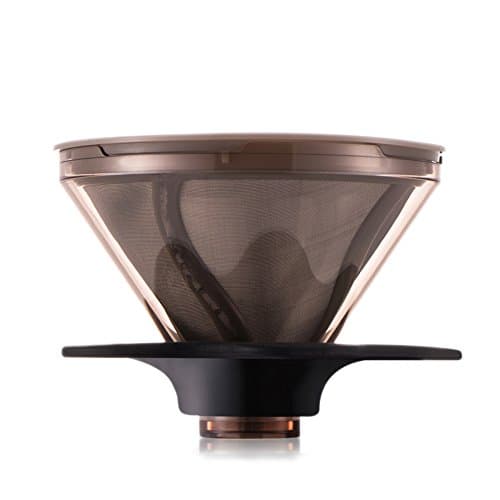 Diguo Clever Coffee Immersion Dripper with Paperless 18/8 Stainless Steel Permanent Filter, BPA-Free, Immersion Coffee and Tea, Making Good Coffee is Never Easier Black Color.