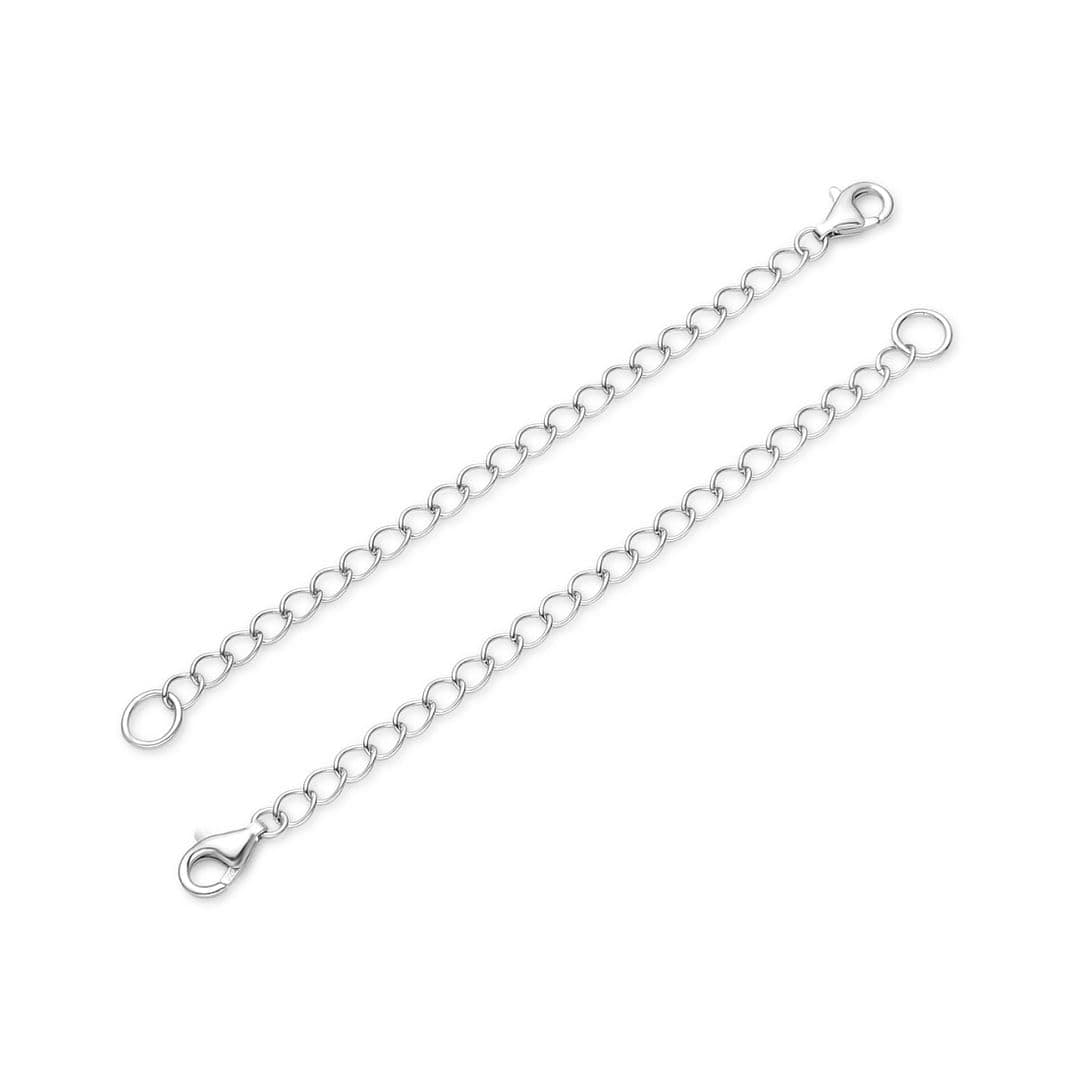 1pc Adabele 925 Sterling Silver 5 inch Cable Chain Extender Removable Adjustable Extension Tarnish Resistant White Gold for Necklace Anklet Bracelet Jewelry Making SS311-5