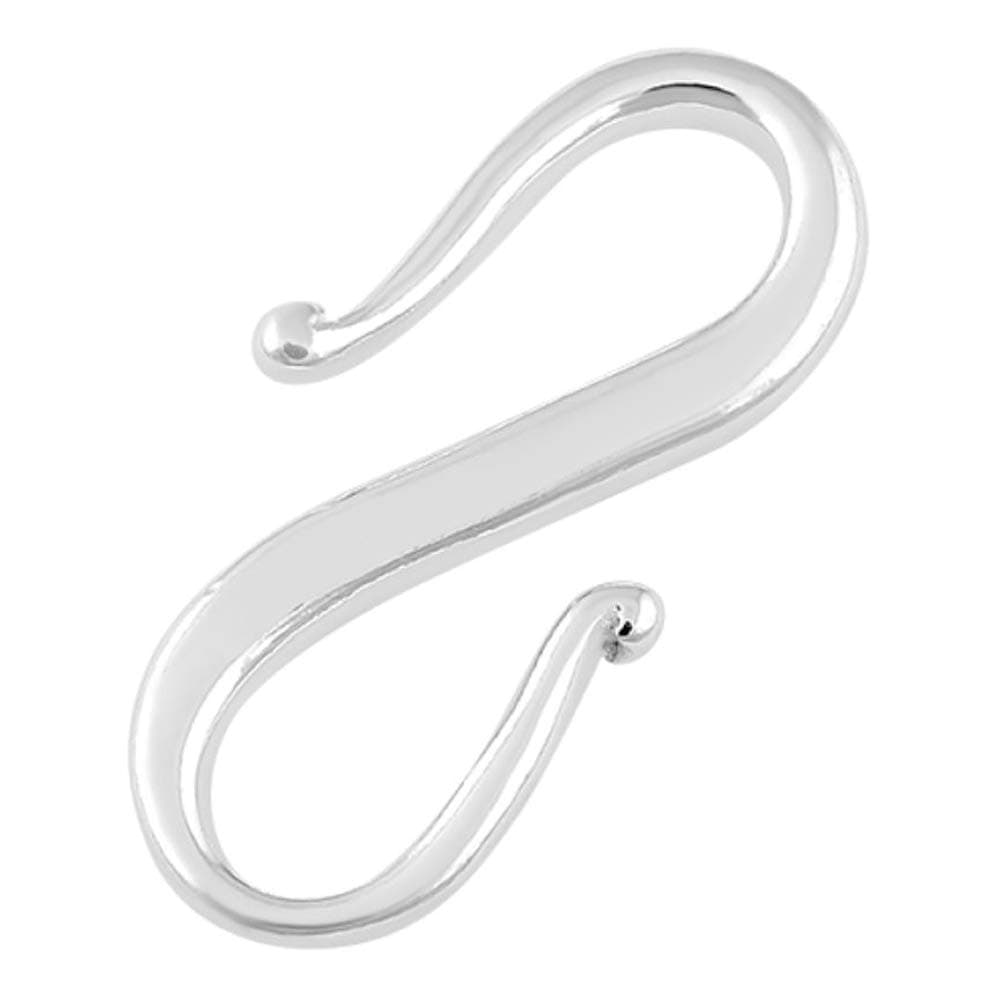 20pcs Adabele Authentic 925 Sterling Silver S Hooks Clasp 15mm (0.59 Inch) Connector for Jewelry Making SS316