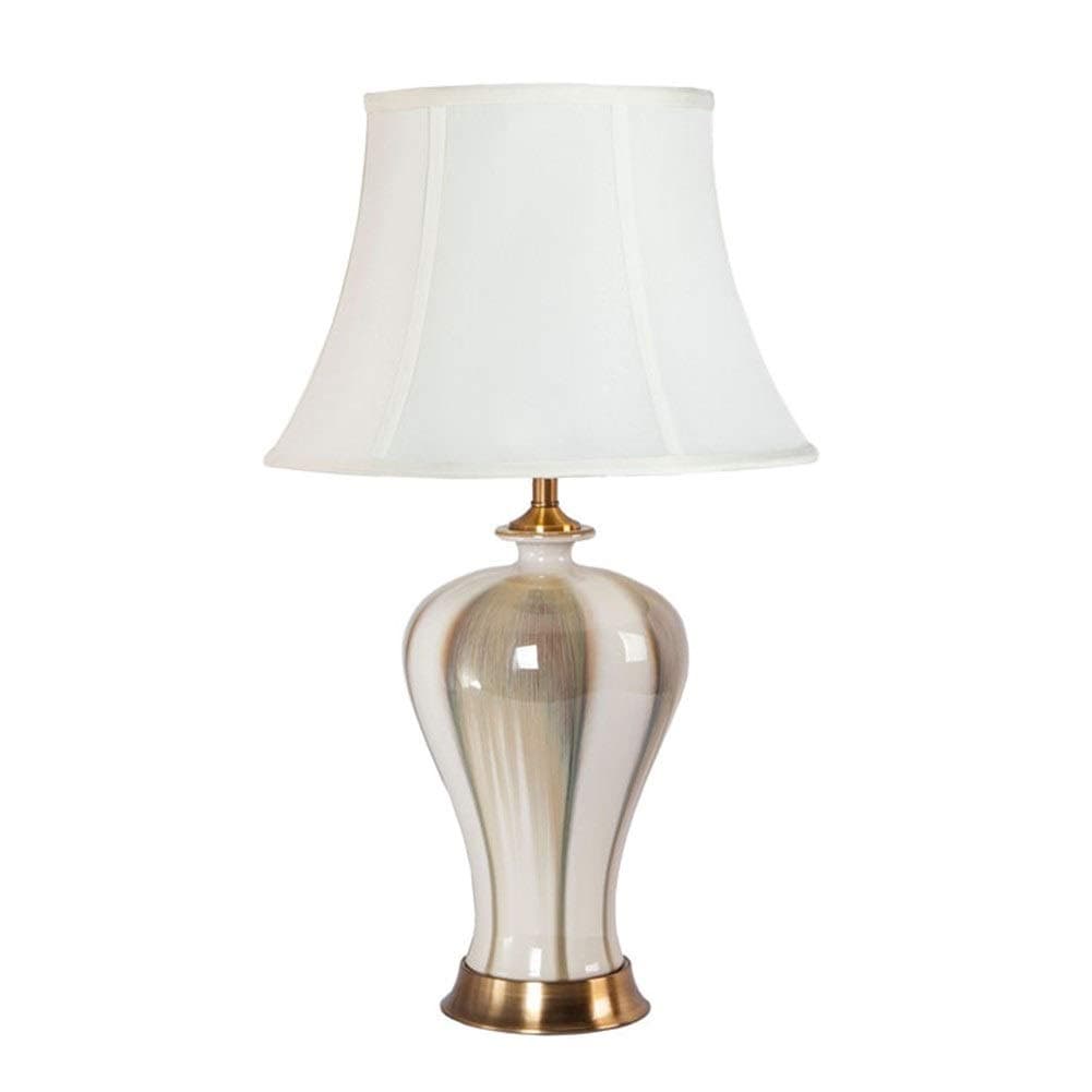 Ceramic Table Lamp New Chinese Copper Jingdezhen Ceramic Table Lamp Living Room Sofa Several Lamps Warm Bedroom Bedside Lamp Decorative Lamp Large Bedside Table lamp (Color : Touch Switch)