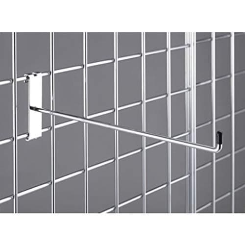 100X 12 inch New Grid MESH Hooks Prong ARM for MESH in Chrome