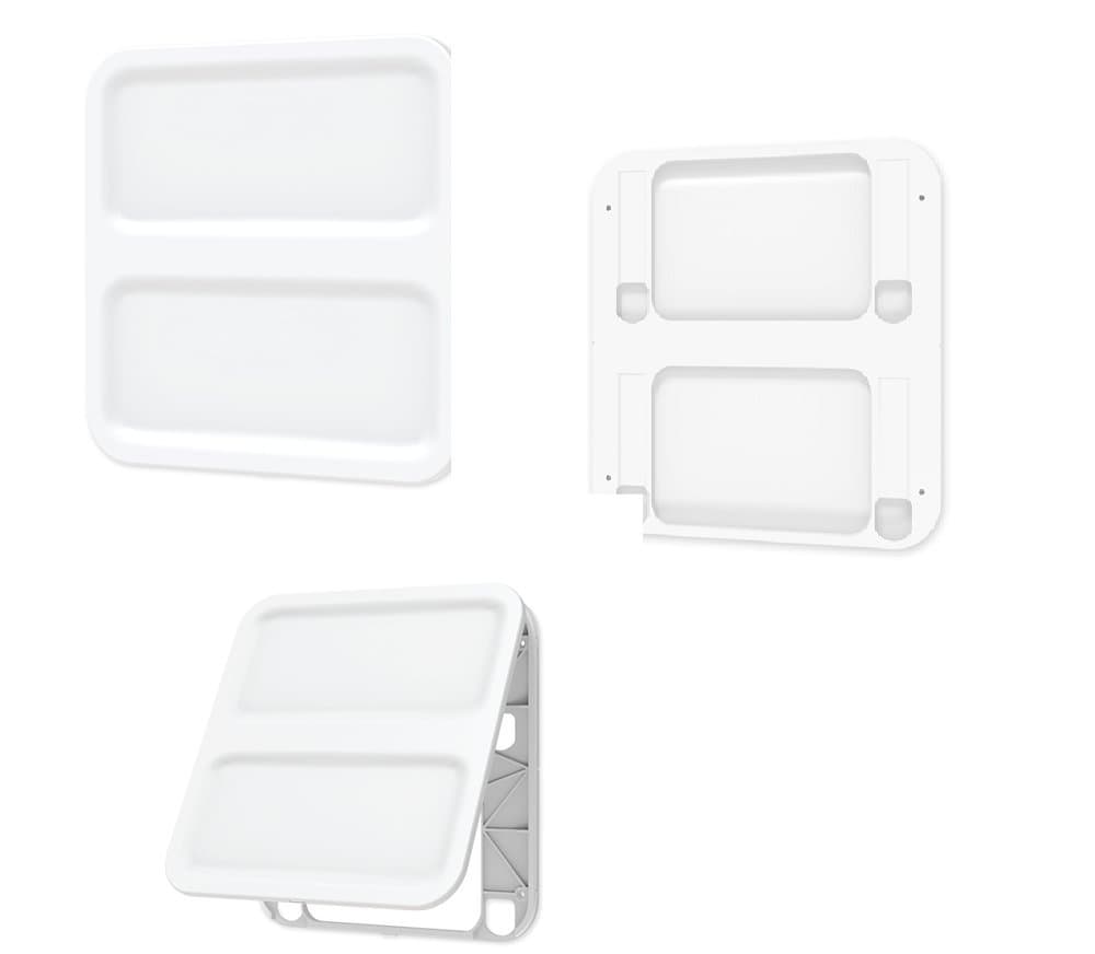 Neat Spaces Wall Mount White Metal with Command Magnetic Strips - Perch by Urbio Wally Wall Mount