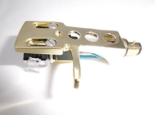 Gold plated headshell mount with MM cartridge for Omnitronic BD 1350, BD 1520, BD 1550, DD 2220, DD 2250, DD 3220, DD 3250, DD 5250, DD 5220L, BD 1390, DD 2550, DD 2520 Turntables