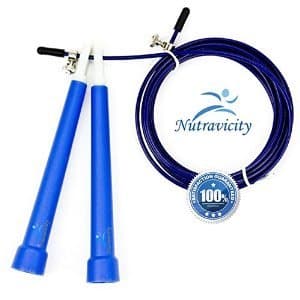 Nutravicity Jump Rope Speed Cable Adjustable Best for CrossFit Training, Boxing, MMA, Double Unders, Exercise