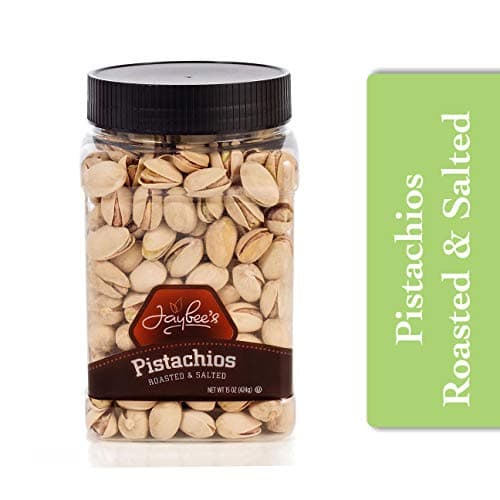 Pistachios In Shell Dry Roasted Salted by Jaybee's Nuts - (15 oz) - Great Source of Protein, Fiber, Antioxidants - Gluten-free, Keto, Vegan, Paleo Friendly - Heart Healthy Snack - Kosher Certified