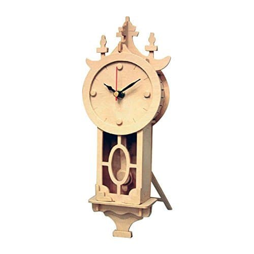 Wood Craft Assembly Wall Clock Wooden Construction Clock Kit