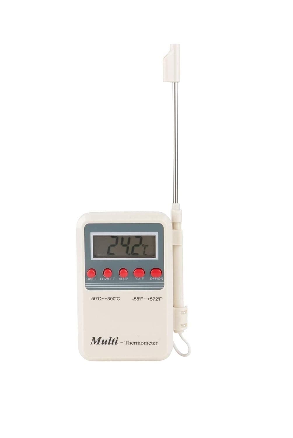 Thermomate Digital Multi-Stem Thermometer with LCD (White)