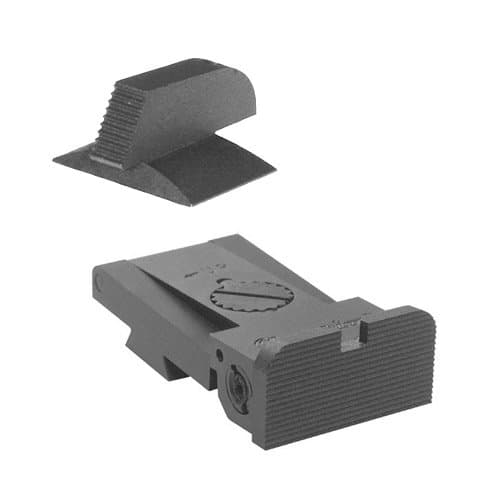 KensightBoMar BMCS 1911 Sight Set with Rounded Blade - Serrated 0.190" Front Sights