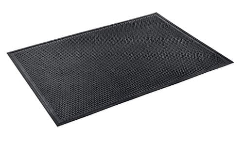 Kempf Heavy-Duty Rubber Scraper Mat, 3' x 5', Non-Slip Entrance/Outdoor Floor Mat
