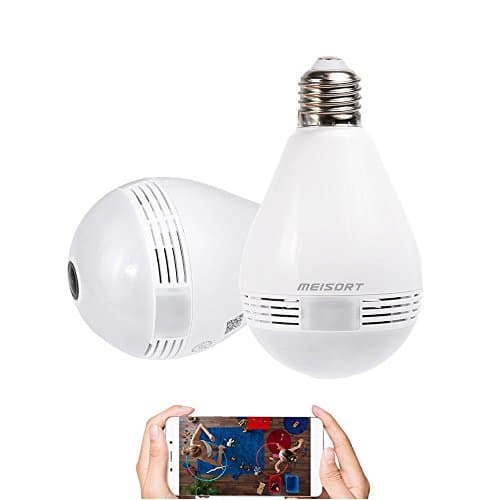 Meisort VR13D Light Bulb Camera 960P 1.3MP Fish-Eye Lens 360 Degree Wireless IP Camera Night Vision