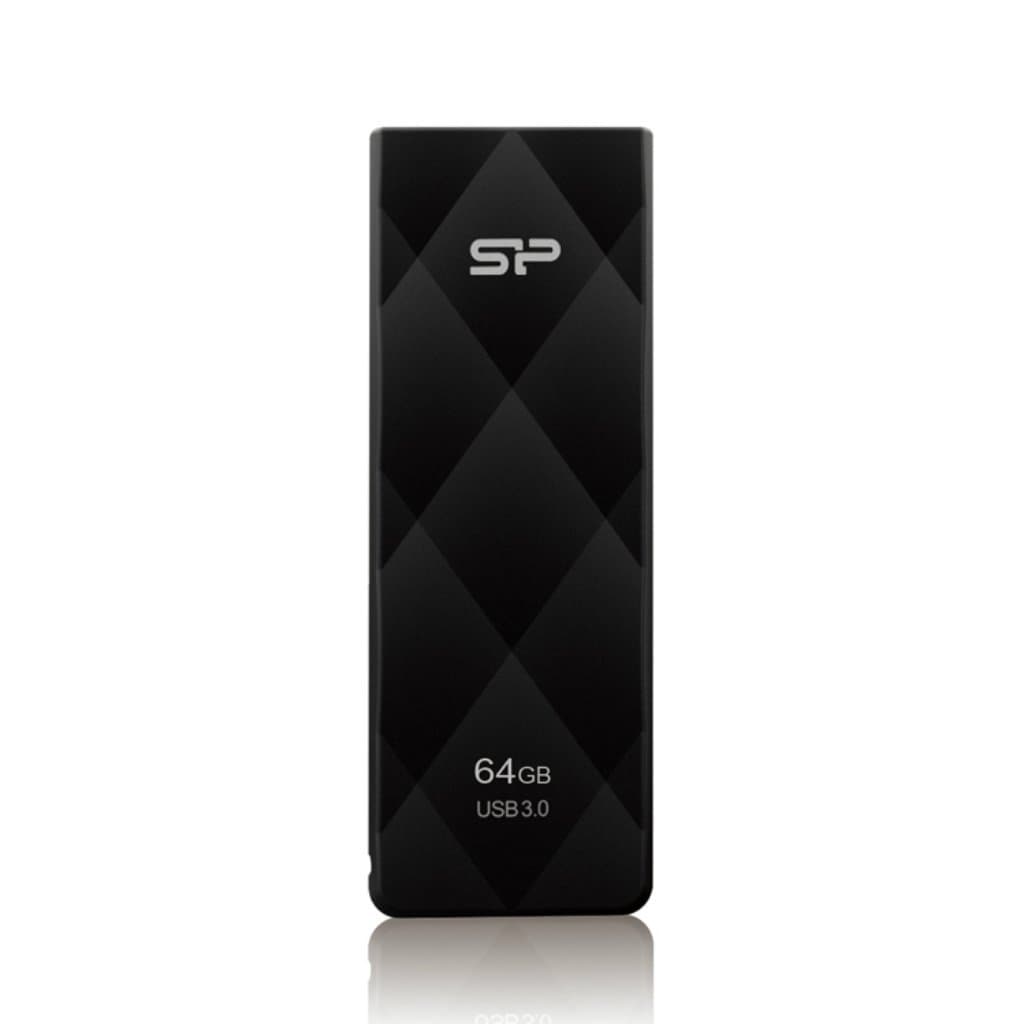 Silicon Power Blaze B20 64 GB Entry Level USB 3.0 Flash Drive Read/Write 55/20 MB/s (Black)