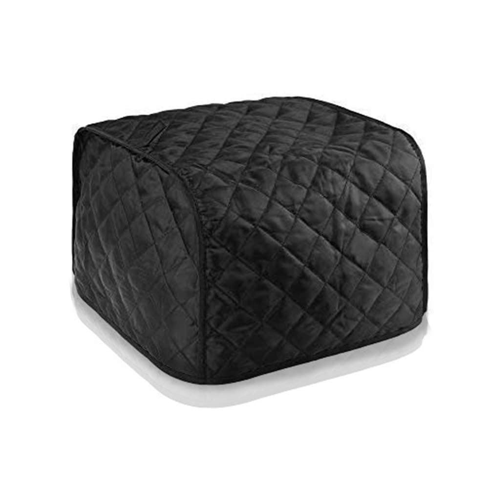 BLUECELL Polyester Fabric Quilted Four Slice Toaster Appliance Dust-proof Cover (Black)