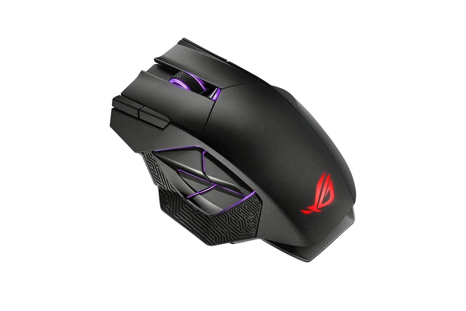 ASUS ROG Spatha X Wireless Gaming Mouse, 2.4 GHz/Wired USB, 19,000 DPI Optical Sensor, 12 Programmable Buttons, RGB, Swappable Switch Design, Micro Switches, Magnetic Charging Stand, Black