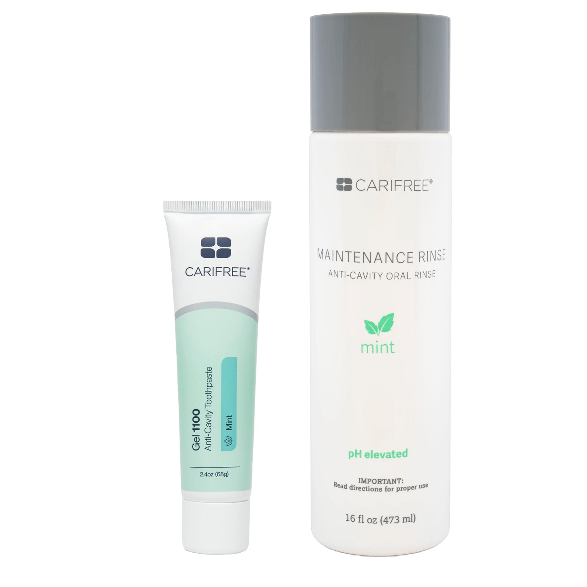 Gel 1100 and Maintenance Rinse Mint Bundle, Hydroxyapatite Toothpaste | Fluoride Mouthwash| Neutralizes pH | Freshens Breath and Moistens Mouth | Dentist Recommended