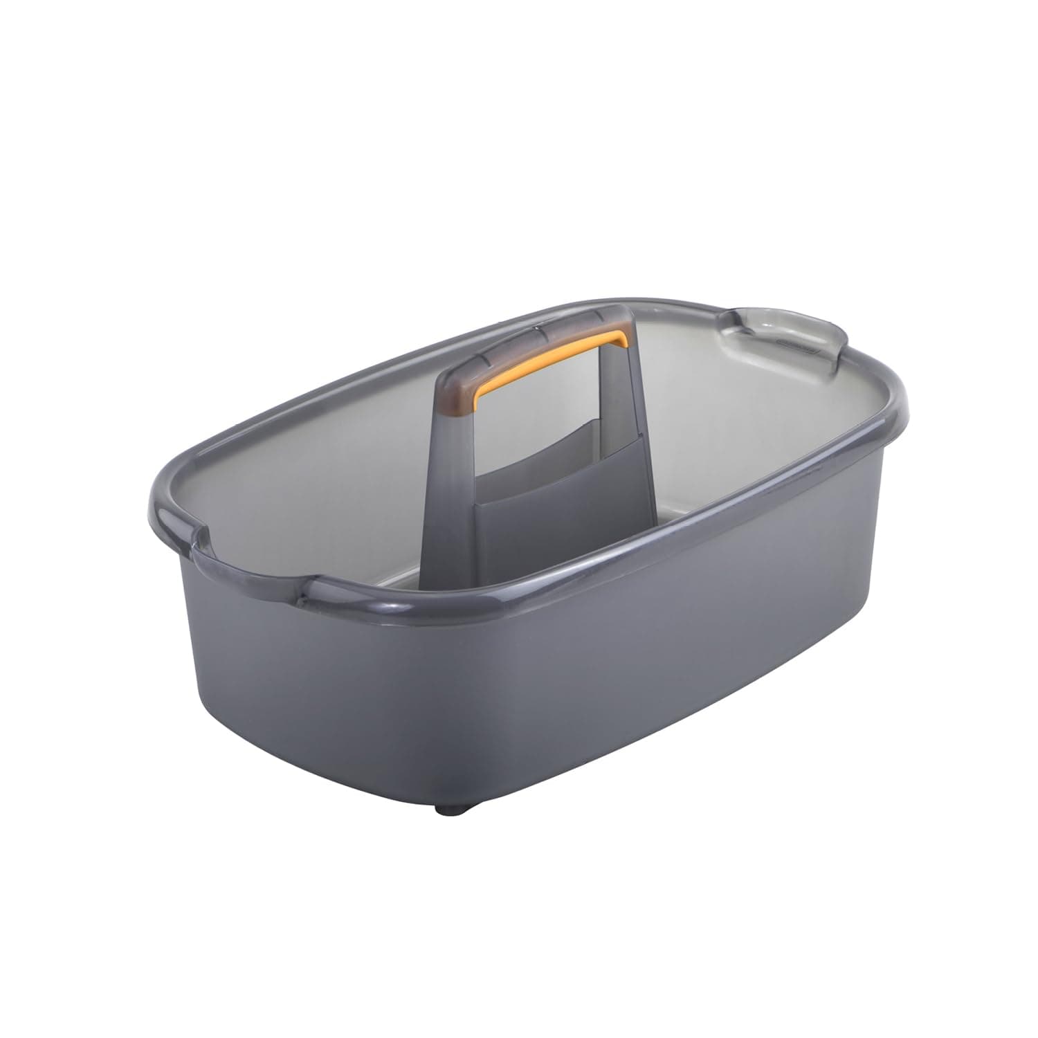 Casabella Rectangular Storage Caddy, 4 gallons - Gray and Orange