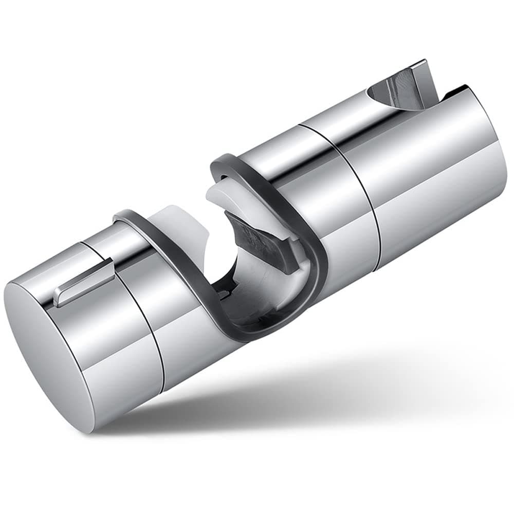 Handheld Showers Bracket,18-25MM Adjustable ABS Replacement Hand Shower Rail Head Slider Clamp Holder Bracket, Chrome Plated