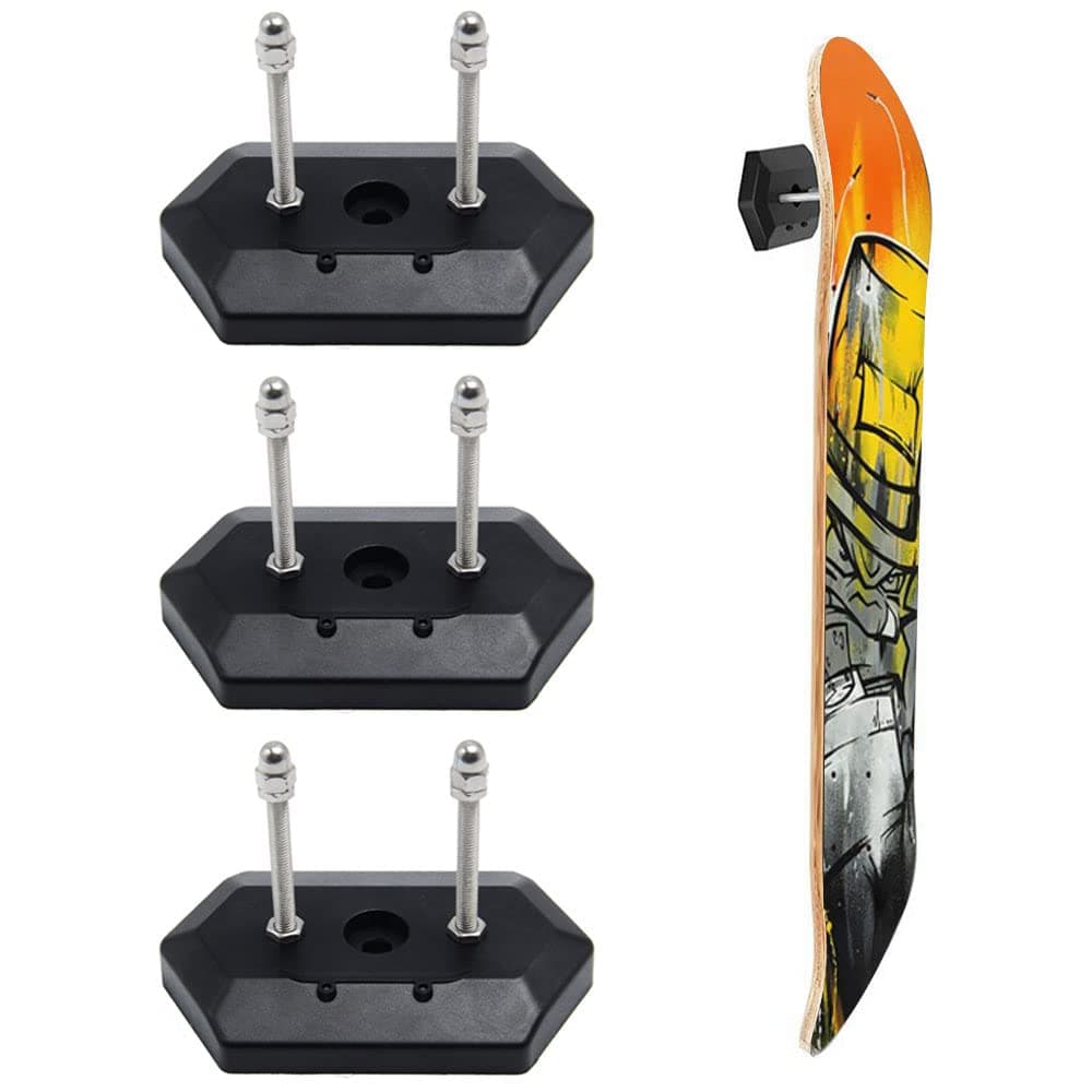 3 Pcs Skateboard Wall Mount Skateboard Deck Wall Mount Skateboard Display Hanger Vertical and Horizontal for Skateboard Deck Display Storage