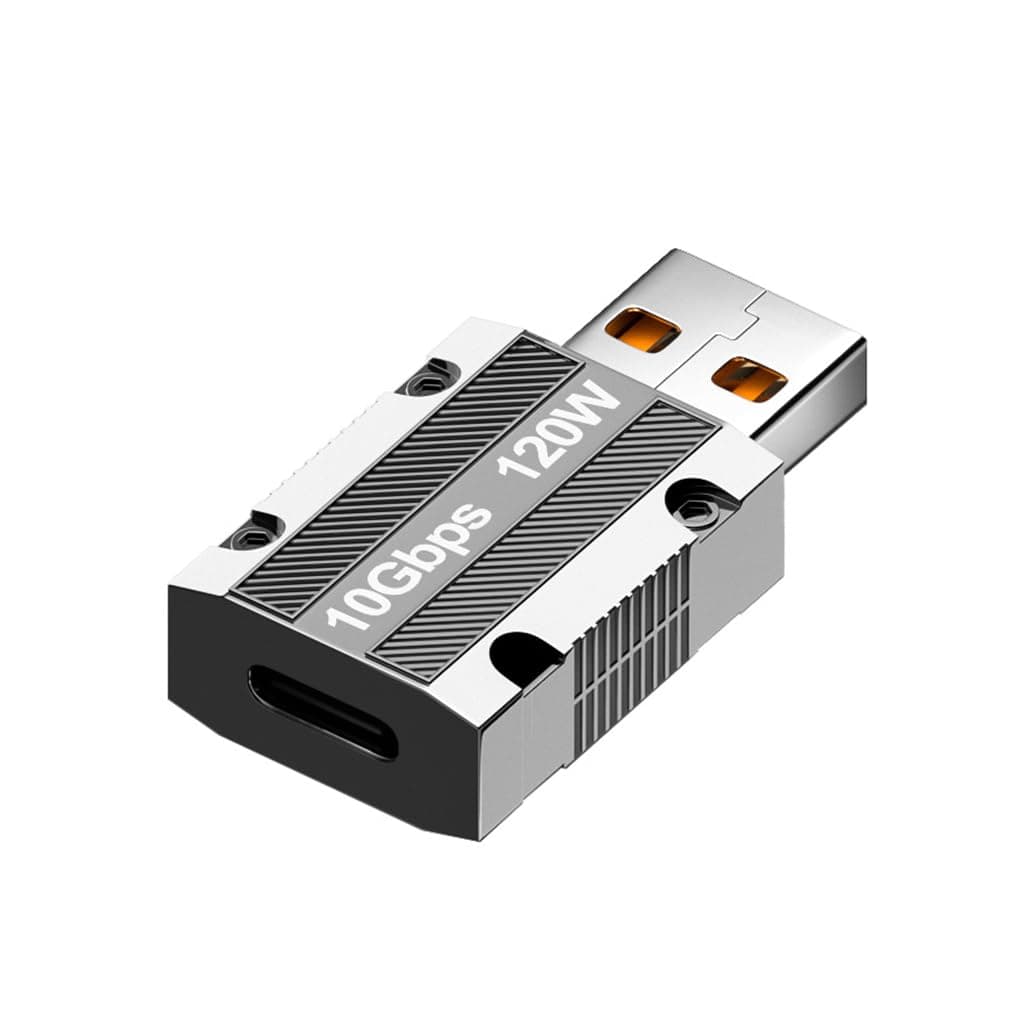 Verilux® USB C to USB A OTG Adapter Type C to USB Adapter USB 3.1 Support Data Transfer & Max 120W Fast Charging Zinc Alloy Type C to USB for Laptop, PC, Power Bank