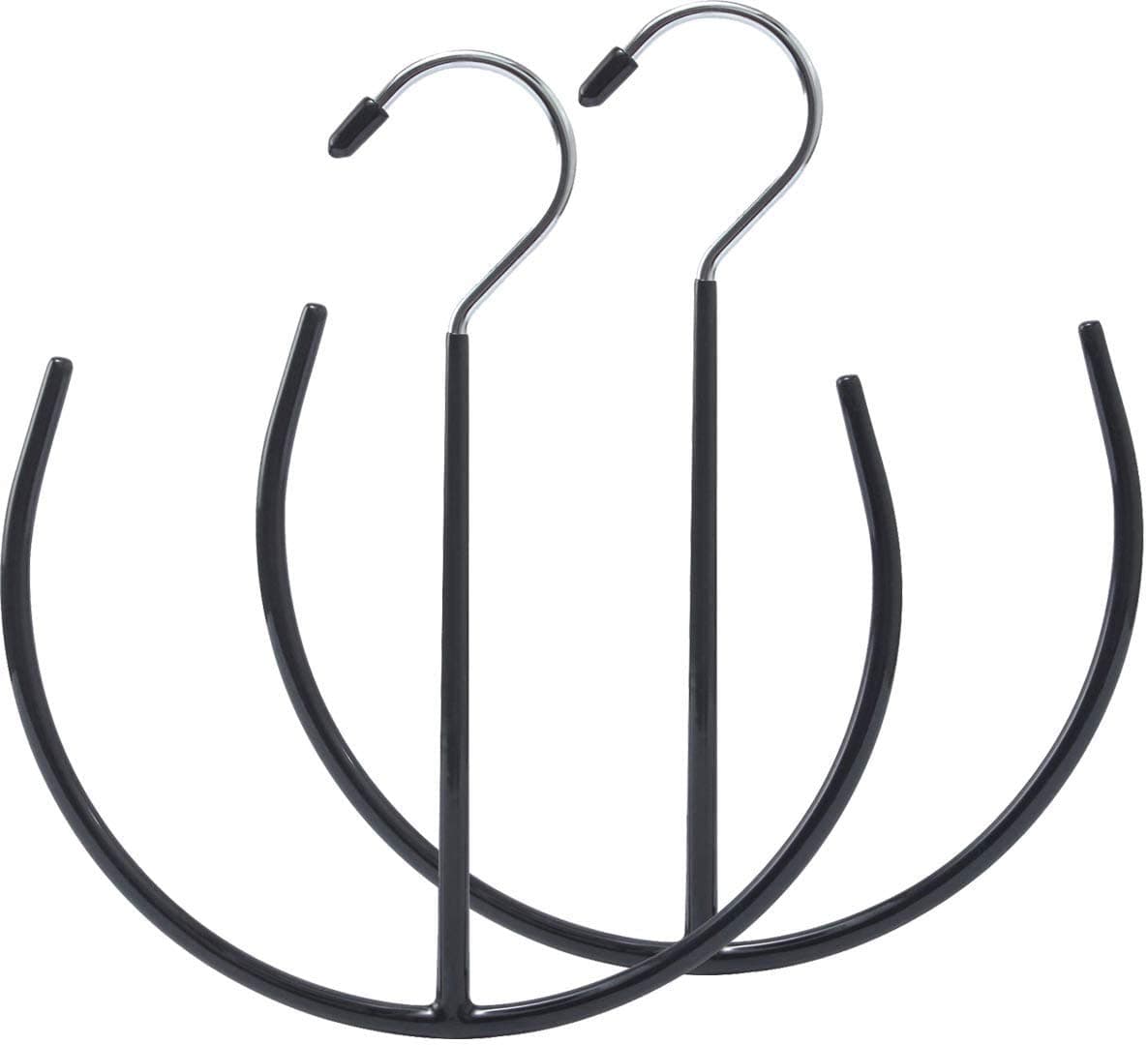 2 Pcs Multi-Purpose Semicircle Belt Hanger Racks Belt Organizer Storage,Ties Rack Hanger,Shoes Bags Purses Scarf Hats and Clothes Hanger for Closet,Stainless Steel No Slip Cabinet Organizer