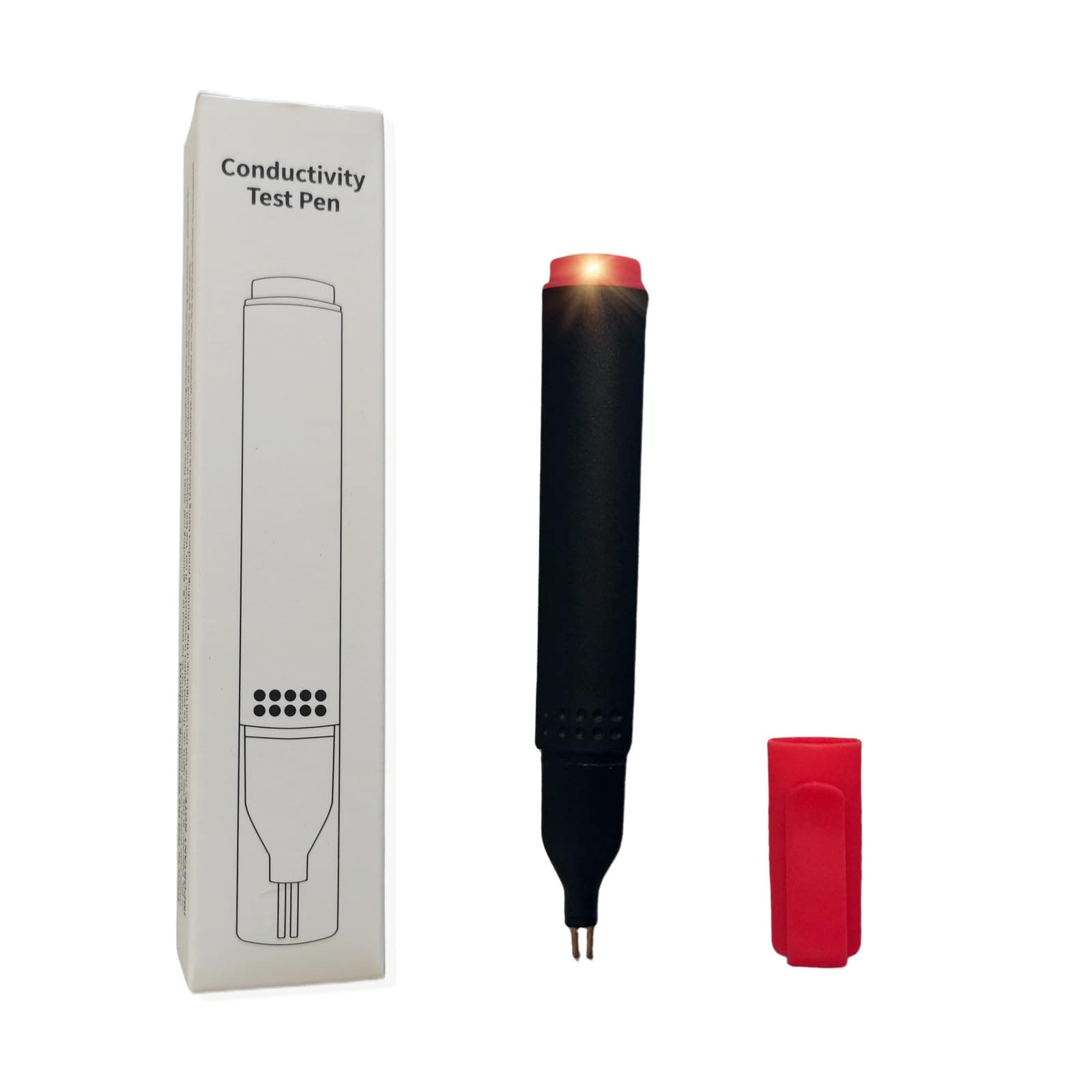 Conductivity Test Pen, Tester for Earthing, Continuity Tester for Grounding Mats, Sheets, Pads, Socks, Pillow Cases. Use to Test Effectiveness of Earth Connected Products.
