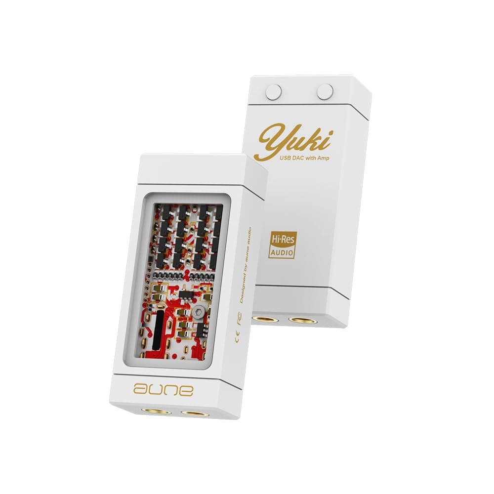 aune Yuki Portable DAC with Headphone Amp, Completely Separate DAC and AMP Structure, 32bit/768k DSD256 USB Dongle with 3.5mm/ Balanced 4.4mm High Resolution Lossless for Smartphone/PC/Laptops