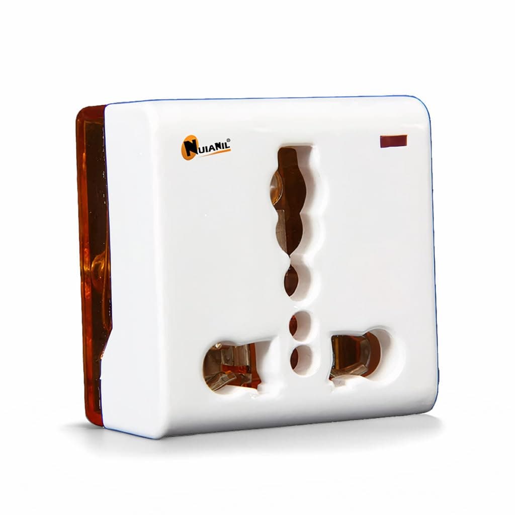 6A to 16A | 5A to 15A Converter Adapter | Universal Socket with Indicator | 6a to 16a Converter Plug | 16 Amp Socket | Converts Small to Big Plug for AC, Geyser, Microwave, Fridge & More