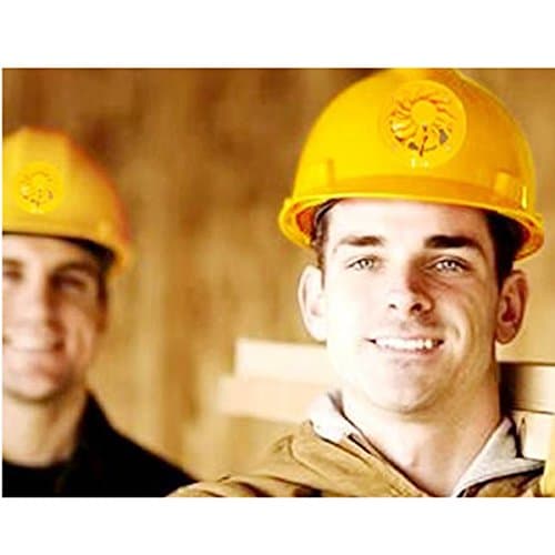 Solar Powered Safety Helmet Hard Ventilate Hat with Cooling Cool Fan by WDS Outdoor Recreation