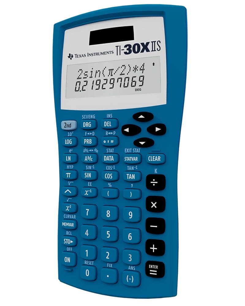 Texas Instruments TI-30XIIS Scientific Calculator, Blue