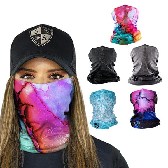 Company 5-Pack UV Face Shield | UV 30+ Multipurpose Neck Gaiter Balaclava for Adults | Multiple Color Packs