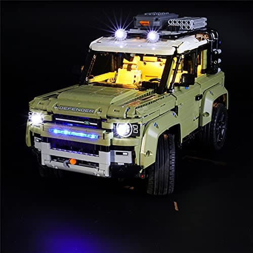GEAMENT LED Light Kit Compatible with LEGO Land Rover Defender - for Technic 42110 Model (Building Set Not Included)