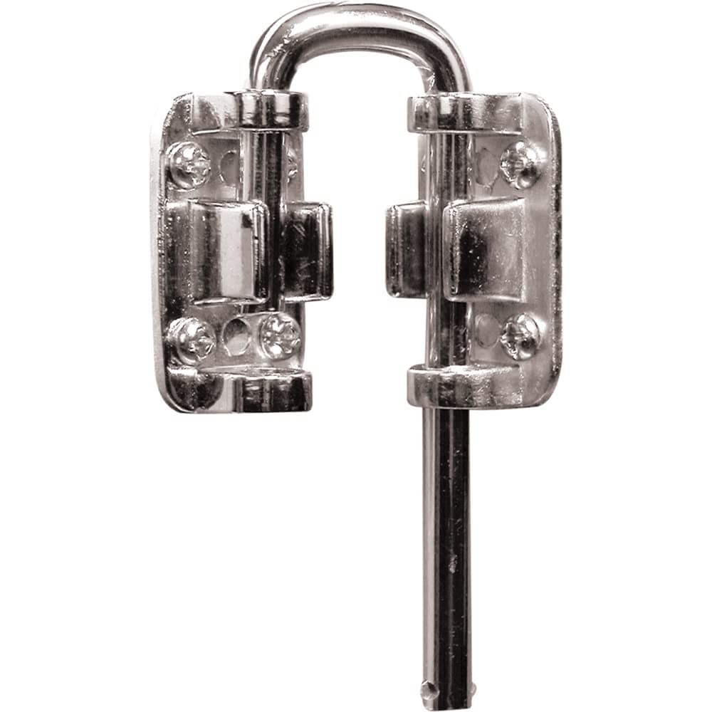 Prime-Line U 9846 Patio Sliding Door Loop Lock, 1-1/8 In. Hardened Steel Bar with Diecast Base, Nickel Plated (Single Pack)