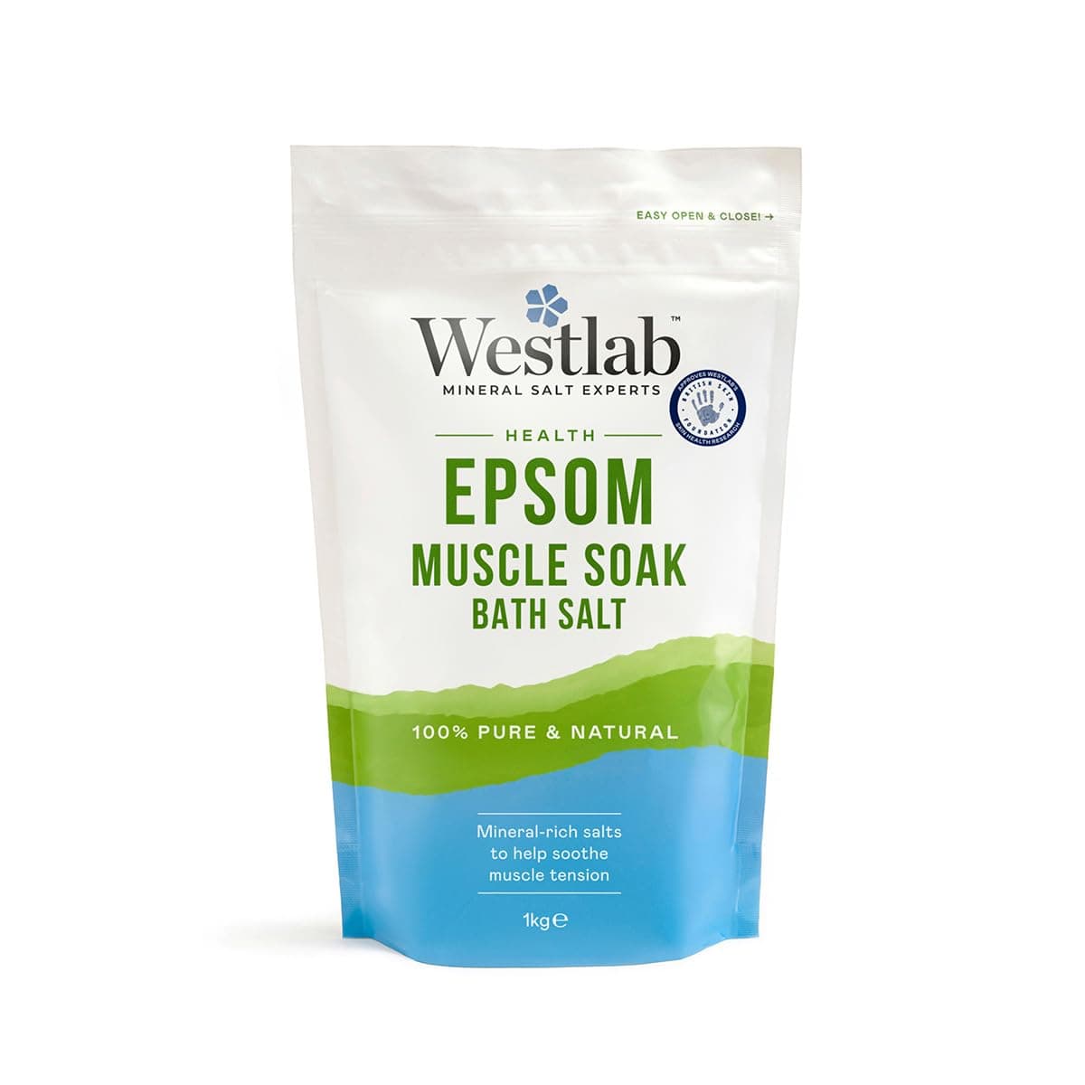 Westlab 100% Pure Reviving Epsom Salt, 1 Kg, Pack Of 1