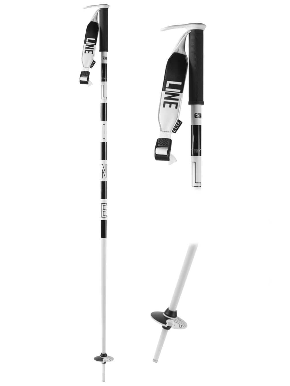 Line Pin Ski Poles (White/Black, 105)