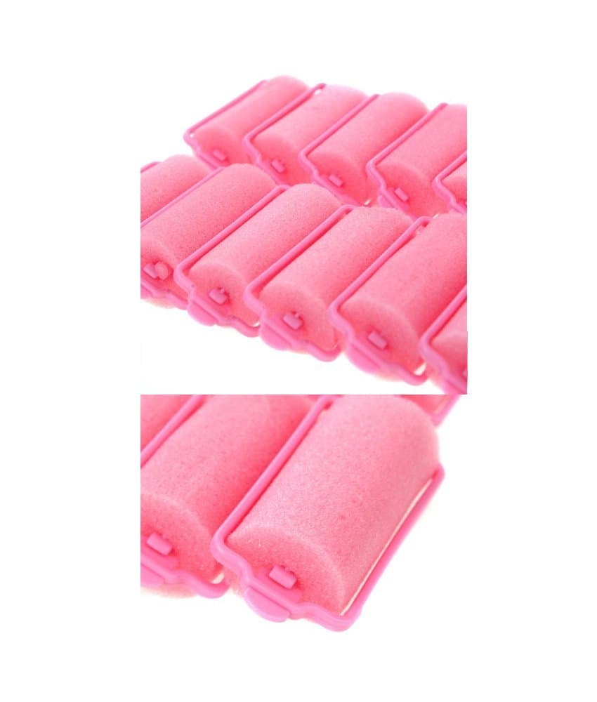 Pink Foam Sponge Hair Rollers (Large 16pc)