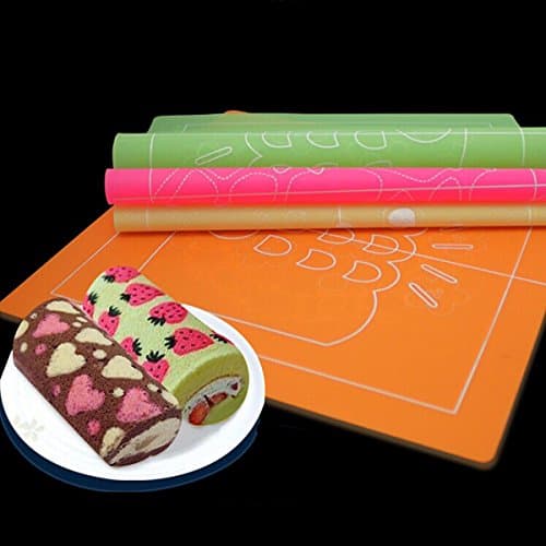Double Sided Silicone Painting Cake Rolling Mat 1 Mat 4 Patterns