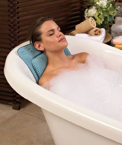 50 Spa Tub Mat with Pillow Teal