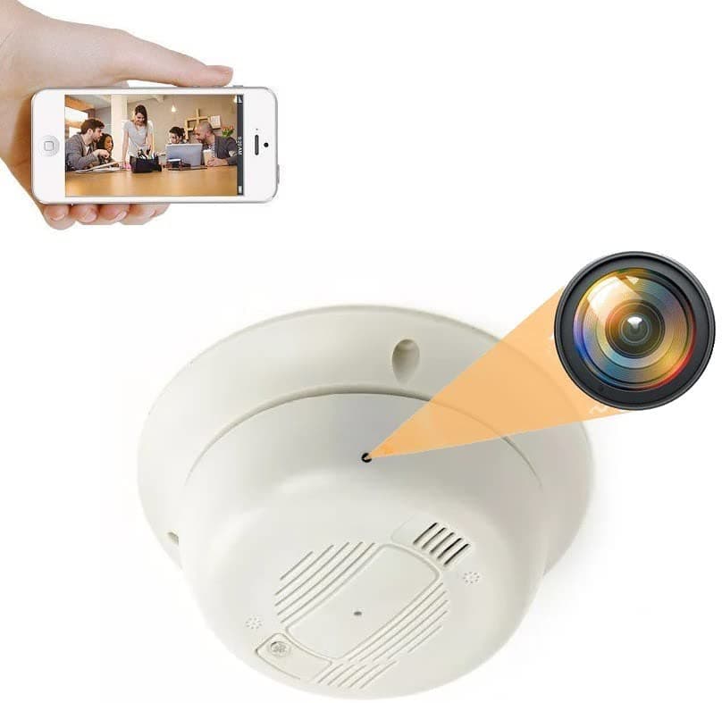 FREDI HD PLUS Smoke Detector Full Hd Hidden Camera | Wi-Fi Live Streaming Audio Video Both | Indoor Security Surveillance WiFi Camera | Support Upto 32GB SD Card (iWFCAM APP)