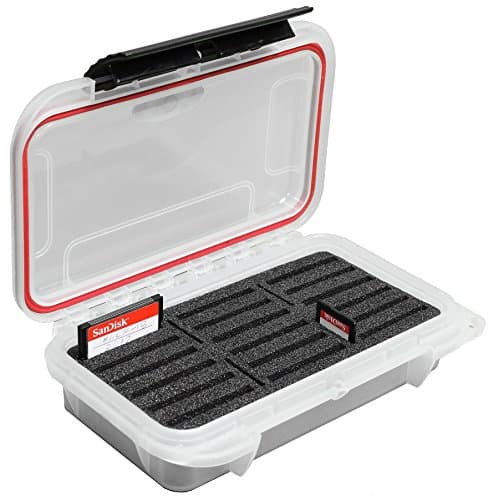 CF XQD CFexpress Card Holder Case ELCF-18 Waterproof IP67, Dust-Proof, CF Memory Card Case Fits 18 Compact Flash/XQD and 4 SD Cards