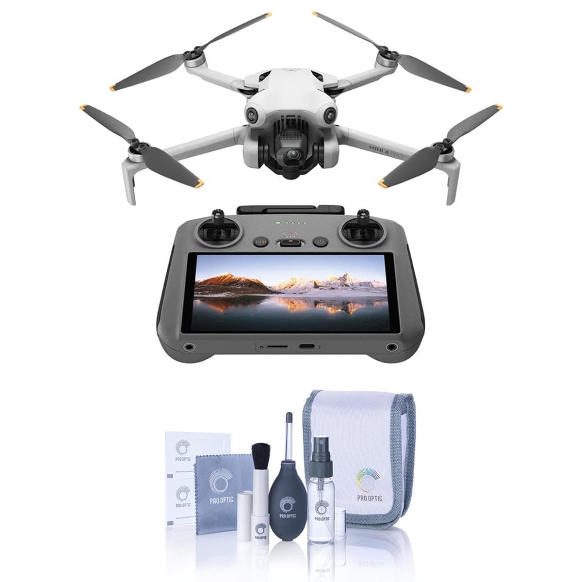 DJI Mini 4 Pro (DJI RC 2), Folding Mini-Drone with 4K HDR Video Camera for Adults, Under 0.549 lbs/249 g, 34 Mins Flight Time, 20 km Max Video Transmission Distance, Omnidirectional Vision